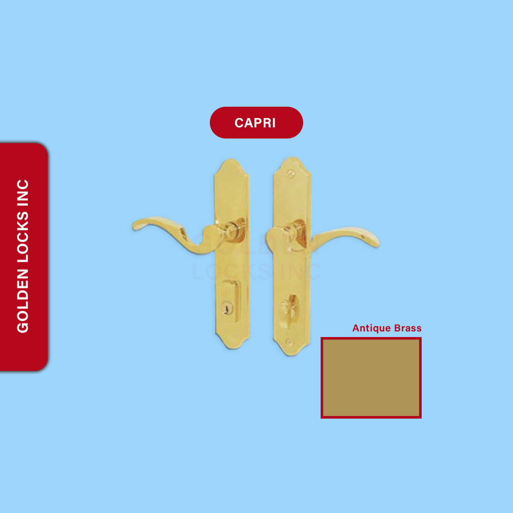Capri Semi-Active Antique Brass Handle Set 854-16015