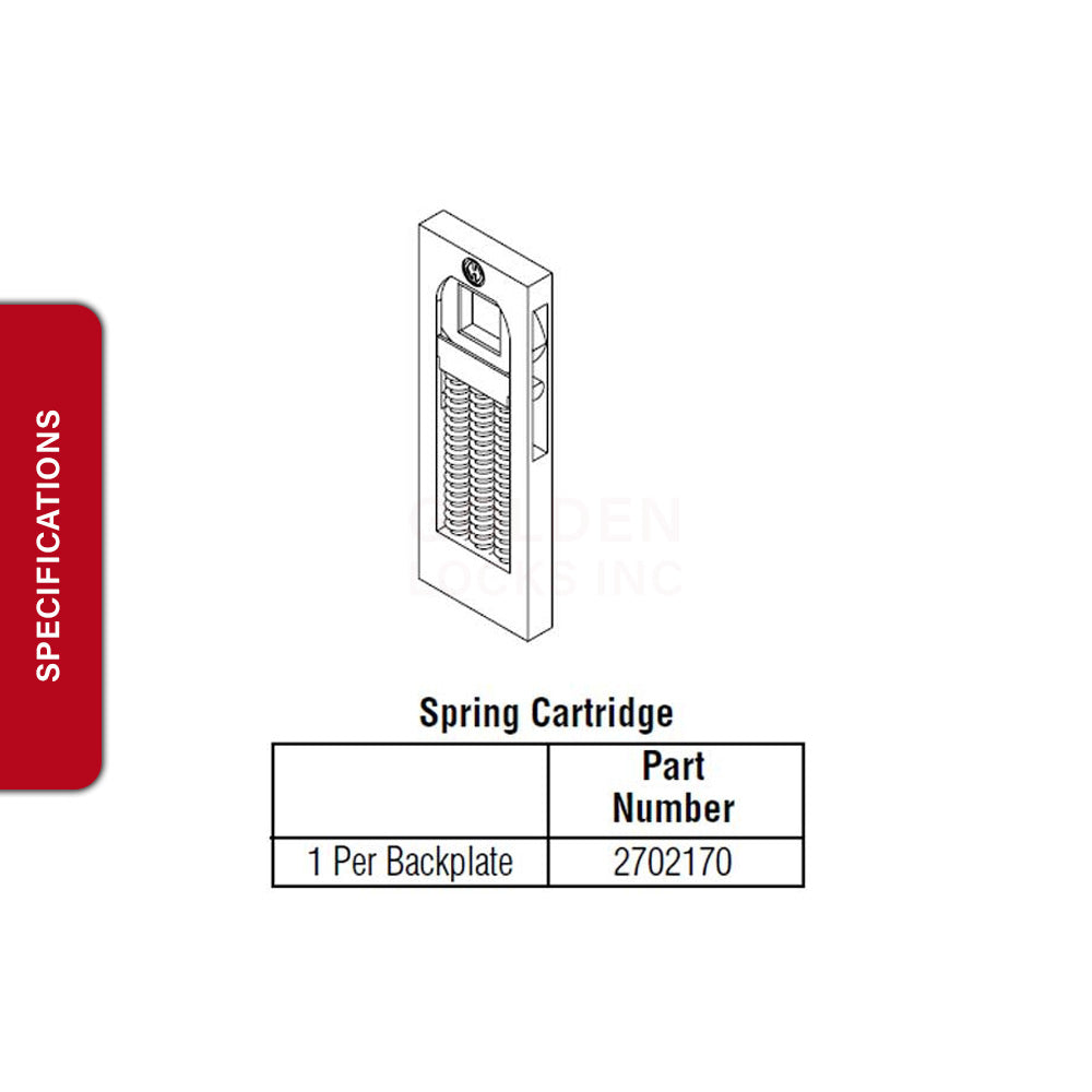 HOPPE HLS7 Series Multipoint Lock Spring Cartridge - 2702170