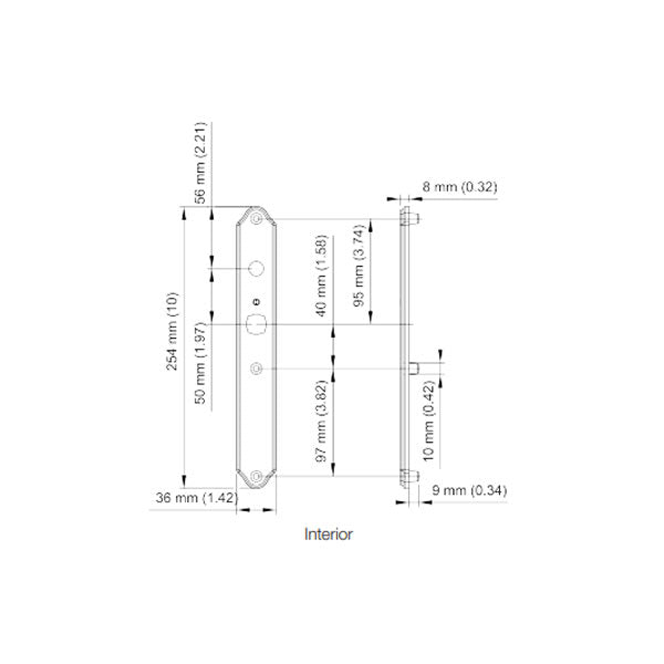 HOPPE HLS 9000 Sliding Door Handle Set Verona Lever Active Keyed Oil Rubbed Brass
