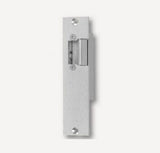 Mul-t-lock Electric Strike Fail Secure, Faceplate 5-7/8 x 1 1/4, Off Center Zinc Plated 8-16V AC/DC