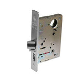 Sargent 8205 LNL 26D Office or Entry Function Mortise Lock - LN Rose, L Lever, US26D/626 Satin Chrome Finish