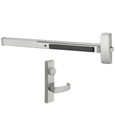 Sargent 8813-F-ETL-US32D-LHR 36" Rim Exit Device, Key Locks/Unlocks Outside Lever Control, ETL Trim, Left Hand Reverse, US32D/630 Satin Stainless Steel Finish