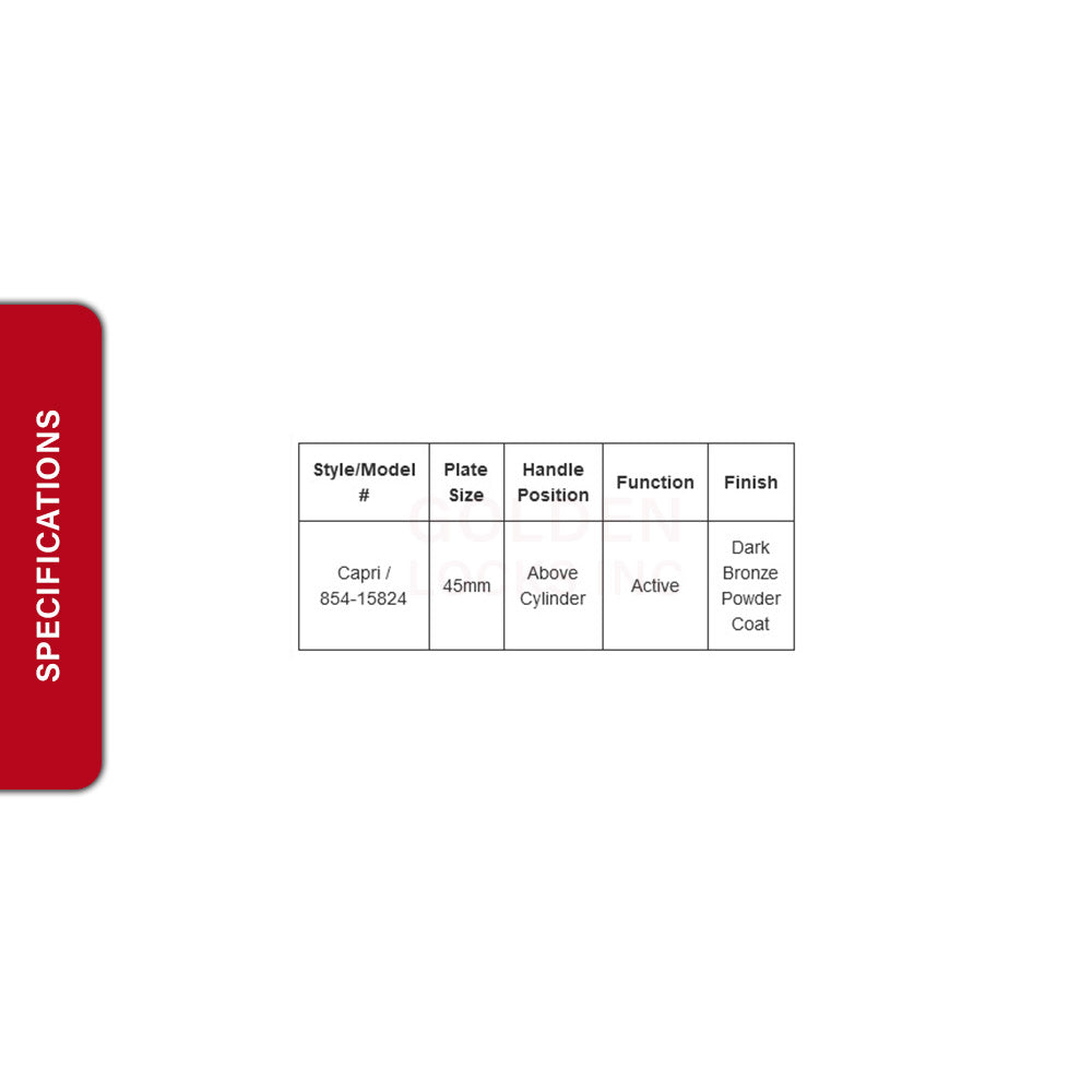 Capri Active Dark Bronze Handle Set 854-15824