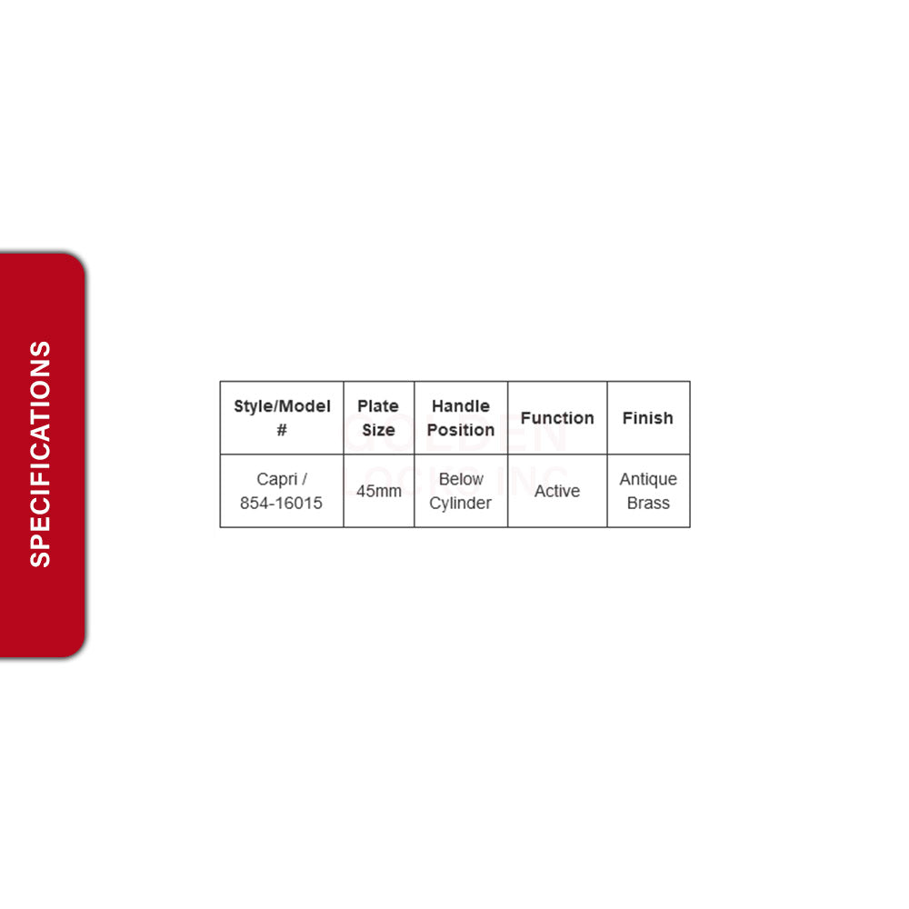 Capri Semi-Active Antique Brass Handle Set 854-16015