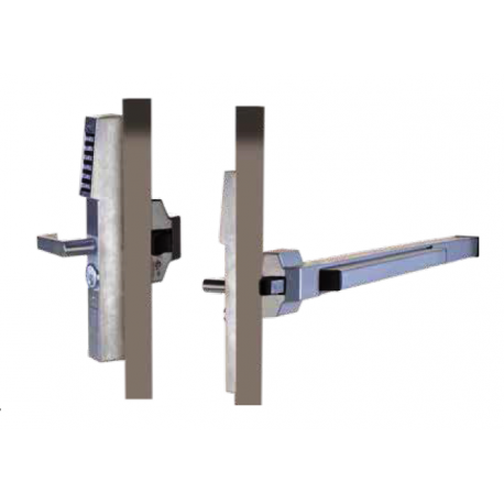 Alarm Lock DL1200ET/DL1300ET Trilogy Narrow Stile Exit Trim,Finish-Satin Chrome