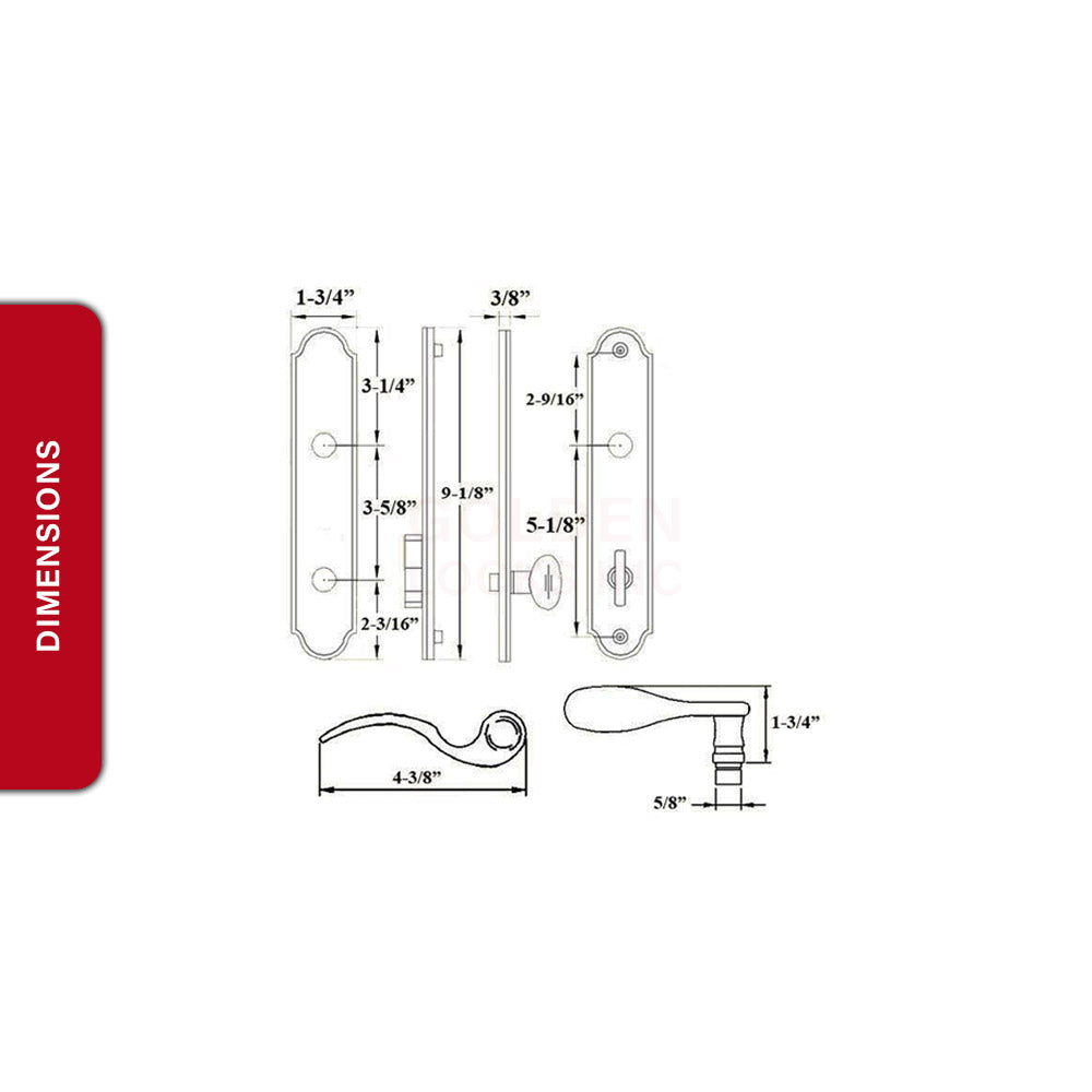 Capri Semi-Active Antique Brass Handle Set 854-16015
