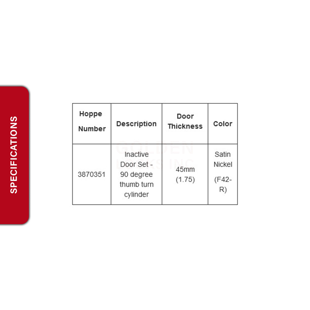 Dallas In Active Hoppe Handle Set 3870351