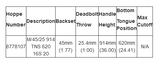 16mm Manual 45/92 Gear, Shootbolt-Tongue at 24.41", 1" Deadbolt Throw