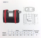 Mul-t-lock NE12SB series sliding Sliding Shackle Padlock