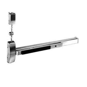 Sargent 12-NB-8710-G-84-US32D 48" (12) Fire Rated Surface Vertical Rod Exit Device, Less Bottom Rod, Exit Only, 84" Door Height, US32D/630 Satin Stainless Steel Finish