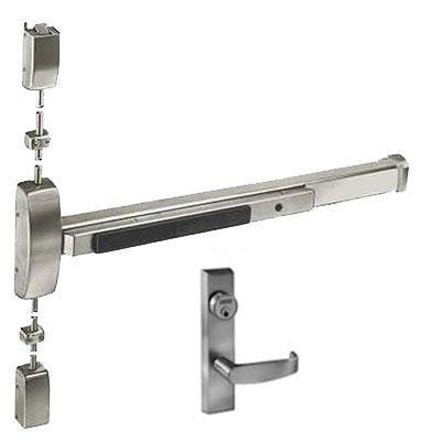 Sargent 12-8713-F-84-ETL-US10B 36" (12) Fire Rated Surface Vertical Rod Exit Device, ETL Trim, 84" Door Height, Key Locks Or Unlocks Outside Lever, US10B/613 Oil Rubbed Bronze Finish