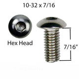 Marvin 10-32 x 7/16" Hex Drive, Truss Head Escutcheon Adapter Screw - SFD