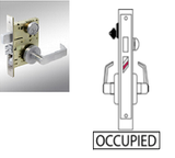 Cal-Royal NM Series, Extra Heavy Duty Mortise Locks, Grade 1 - SECTIONAL TRIM PRIVACY W/ OCCUPIED INDICATOR Function, Left-Hand (CS-TS)