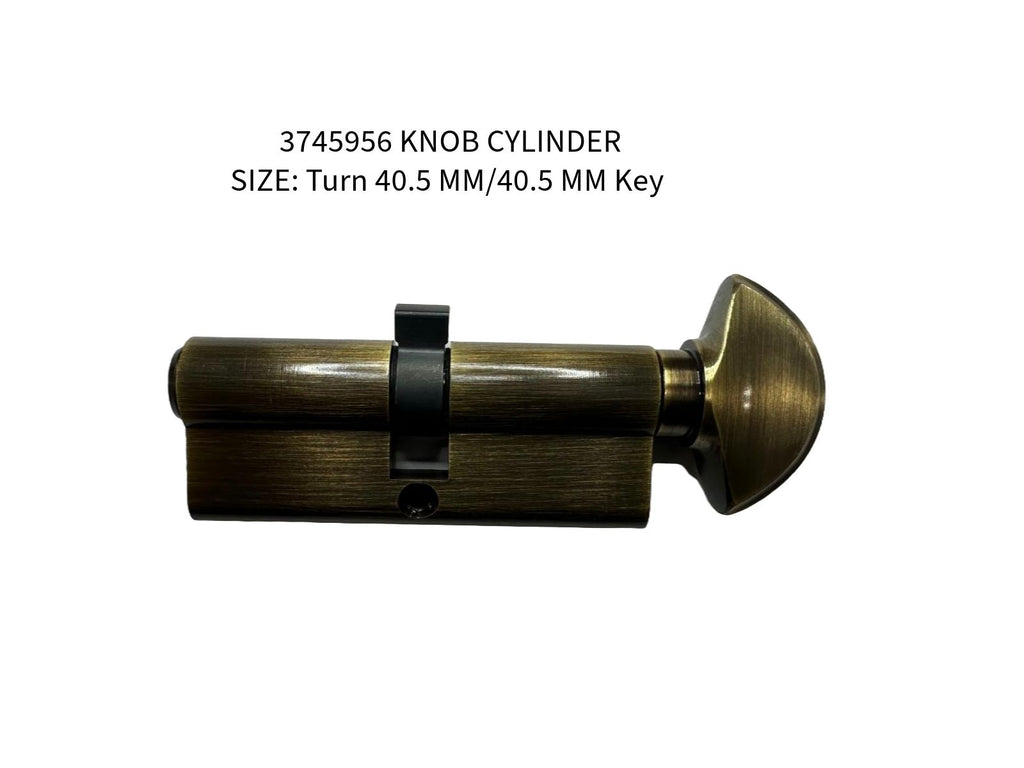 Hoppe 90 degree Key Cylinder Antique Brass (F73) for 2-1/4”Door 374595 ...