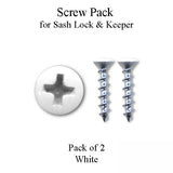 Andersen Screw Pack for Sash Lock & Keeper - White