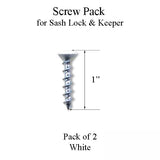 Andersen Screw Pack for Sash Lock &amp; Keeper - White