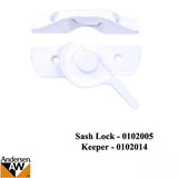 Andersen Sash Lock for 400 Series Woodwright Double Hung Window White