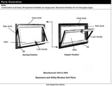 Head Hinge - Left 7205-1, Andersen Basement / Utility window