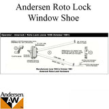 Awning Guide Shoes, PS Series, Roto Lock Operator- Black