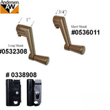 Crank Handle, Flexivent, Beauty-Line, Metal with Plastic Knob - Bronze