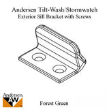 Andersen Exterior Sill Stormwatch Bracket w/ Screws - Forest Green