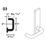 Schlage L9050P 03L Office and Inner Entry Mortise Lock, 03 Lever, L Escutcheon