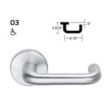 Schlage L9050P 03A Office and Inner Entry Mortise Lock, 03 Lever, A Rose