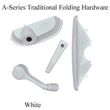 A-Series Traditional Folding Casement Window Hardware - White