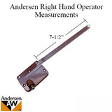 Andersen 7073A Operator with Handle 7-1/2 Inch Arm Square Shoe, Right Hand - Bronze