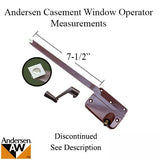 Discontinued Andersen Left Hand Operator Only with 7-1/2 Inch Arm and Square Shoe - Bronze