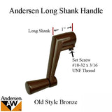 Andersen Window Crank Handle Long Shank For Primed Casement Bronze