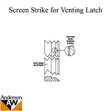 Screen Strike for Venting Sash - Plastic