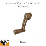 Andersen Window Crank Handle, Short Shank - Bronze