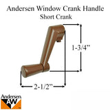 Andersen Window Crank Handle, Short Shank - Bronze