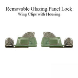 Andersen Removable Glazing Panel Wing Clips with Housing - Green