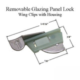 Andersen Removable Glazing Panel Wing Clips with Housing - Green