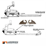 Spacer / Filler for Prime wood casement operators 1936-1960, Vinyl - Bronze