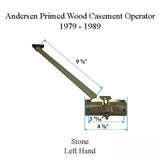 Andersen Casement Window Operator Left Primed Wood Casement Window 1979-1989