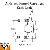 Sash Lock - Andersen Casement 1974-80, Right Hand - Stone