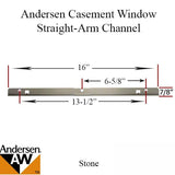 Andersen Window - Primed Wood Casement Channel, Stone #7191-2