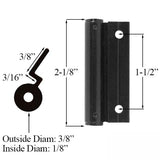 Marvin swinging screen door HINGE KIT, Black