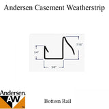 Andersen Primed Casement Windows, Weatherstrip Bottom Rail - Unit NO. WX1(77)