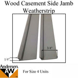 Andersen Wood Casement Side Jamb Weatherstrip - Size 4