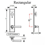 TRILENNIUM RECTANGULAR PASSIVE T-TURN DRIVE, 3020 SERIES HANDLESET