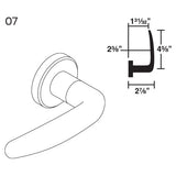 Schlage L9050P 07A Office and Inner Entry Mortise Lock, 07 Lever, A Rose