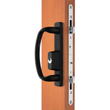 88062614 Charlotte Offset Keylocking Sliding Door Handle with 3/4&#8243; Offset Keylock in Black