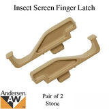 Andersen 200 Series Tilt-Wash Insect Screen Finger Latch - Stone