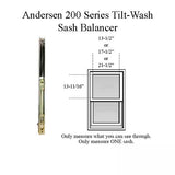 Andersen 200 Series Tilt-Wash Double Hung Sash Balancer - M430