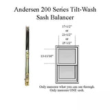 Andersen 200 Series Tilt-Wash Double Hung Sash Balancer - M530