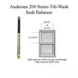 Andersen 200 Series Tilt-Wash Double Hung Sash Balancer - M730